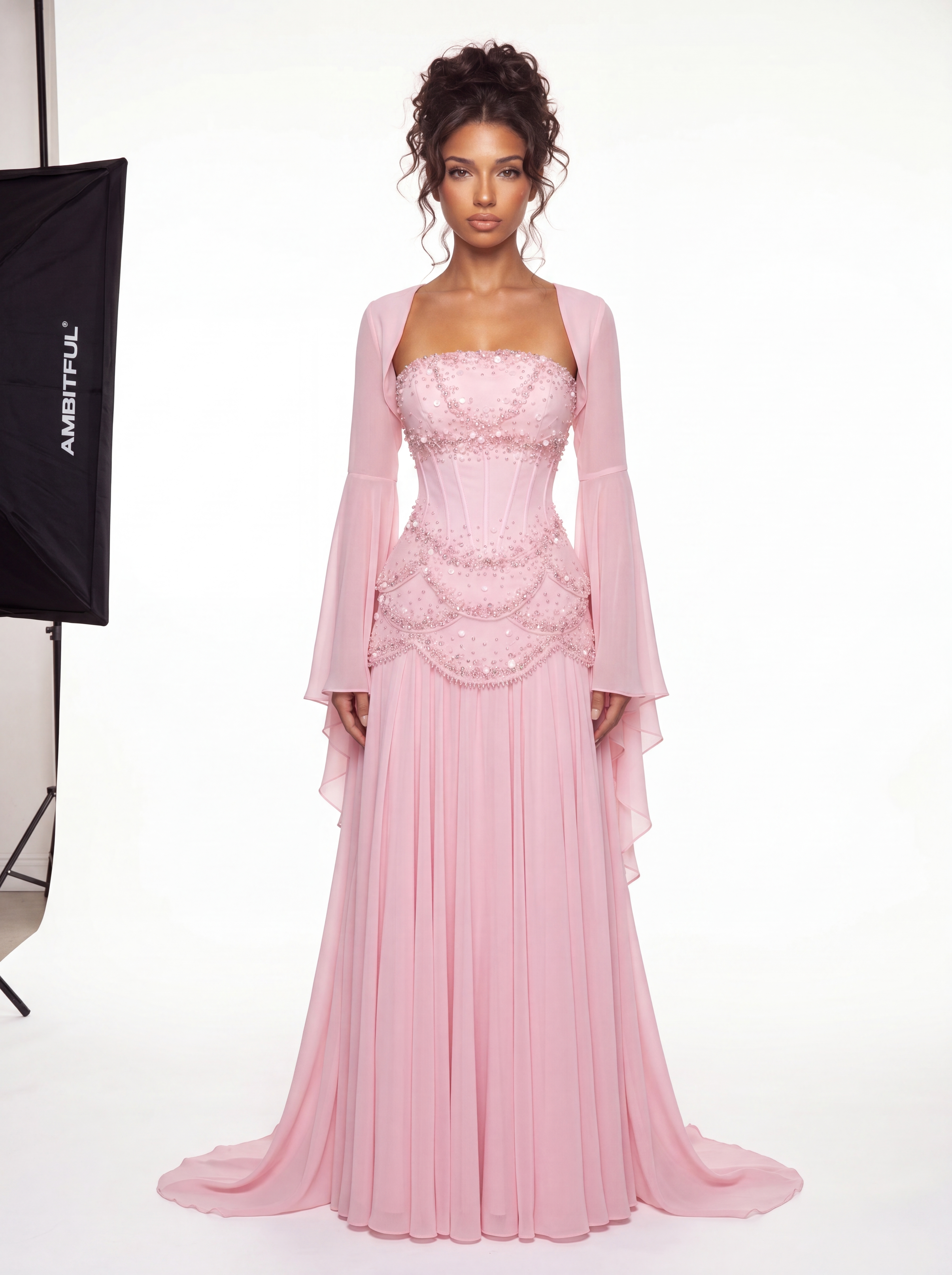 TROVE AMUNZEN LINEN ORIENTAL GOWN サイズ３ The Azura Gown Baby pink – Orélth